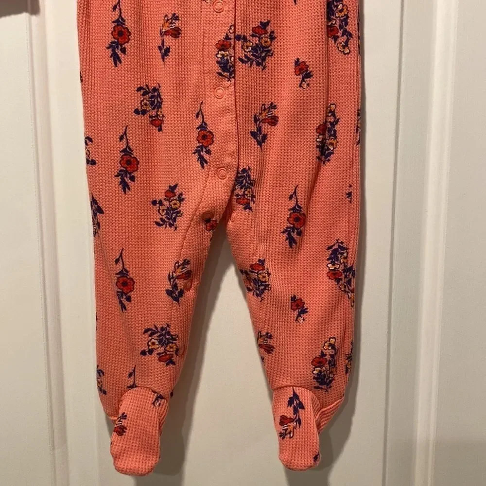 Carter’s Baby Girls Floral Cotton Sleep & Play Bodysuit size 9m